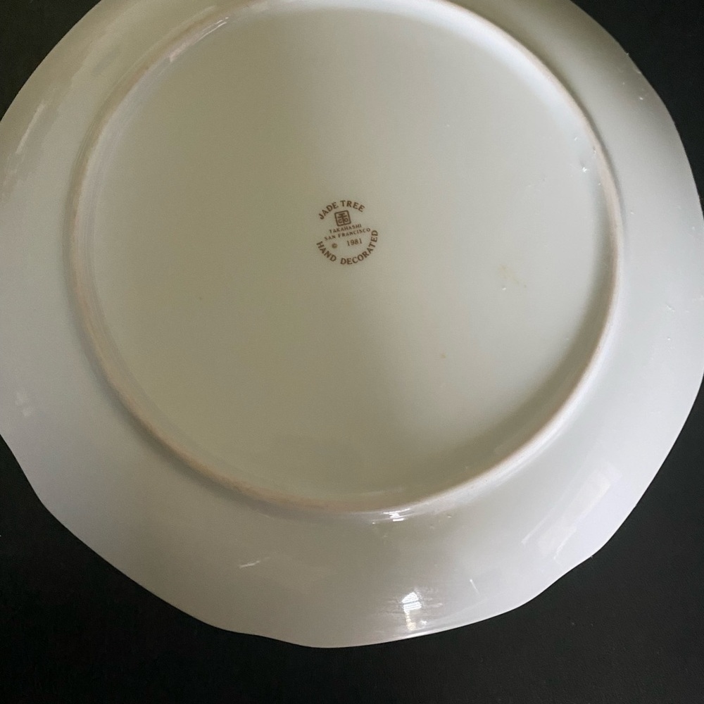 Vintage Jade Tree Takahashi San Francisco Pastoral Scene 71/2”Hand Painted Plate - Picture 10 of 14
